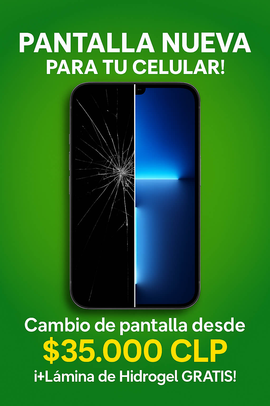 Cambio de Pantalla con Lámina Gratis